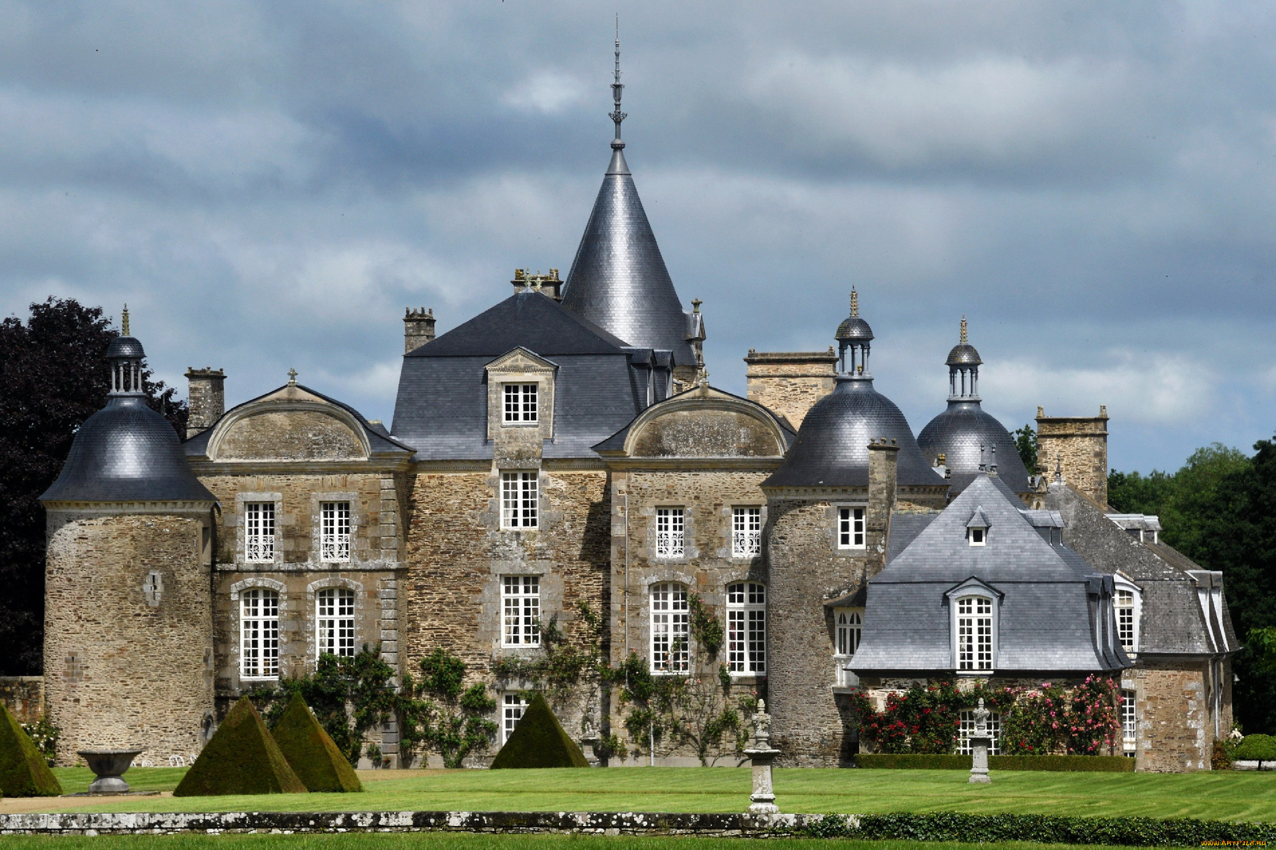 chateau de la bourbancais, france, ,  , chateau, de, la, bourbancais